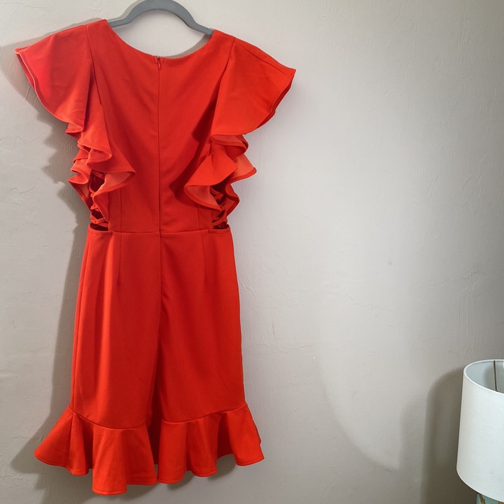 Hello Molly TAKE CHANCES DRESS RED. Mini Dress Size 4 - Picture 9 of 9
